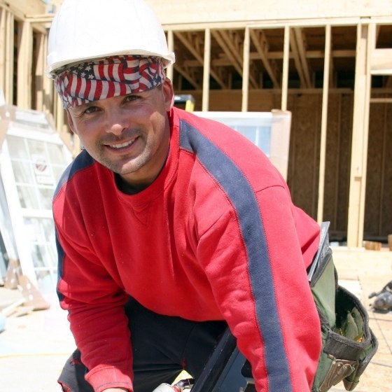 Picture of contractor in work